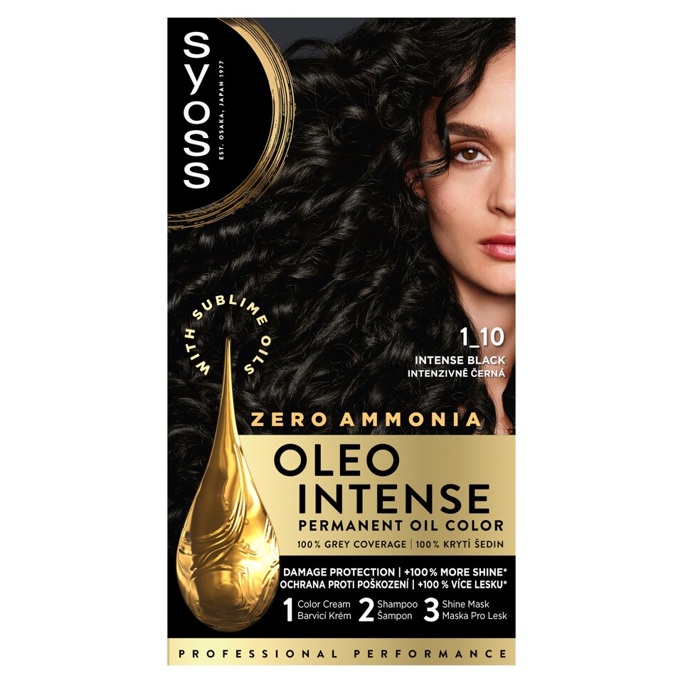 Syoss Oleo Intense tartós hajfesték 1-10 Intenzív fekete