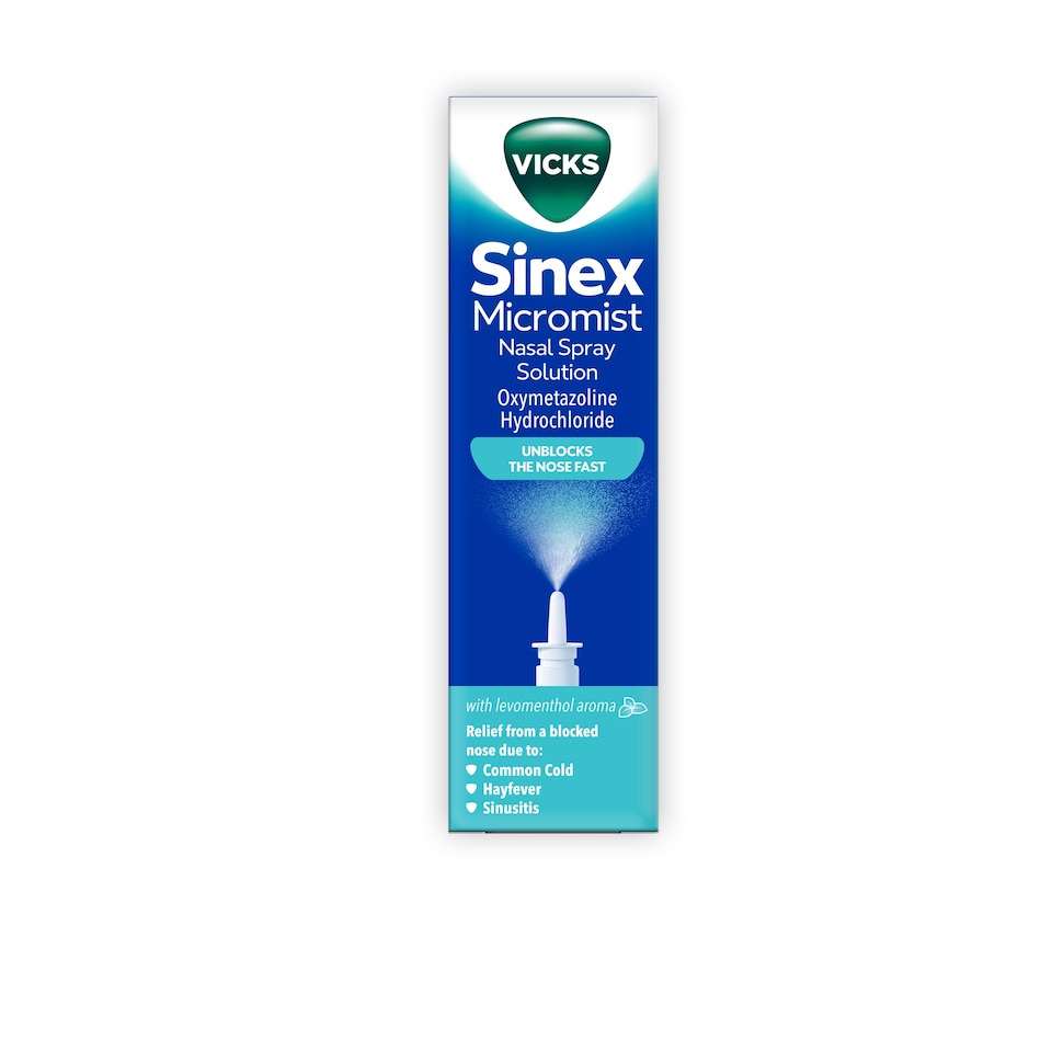 Vicks Sinex Micromist Decongestant Nasal Spray with Levomenthol Aroma 15ml