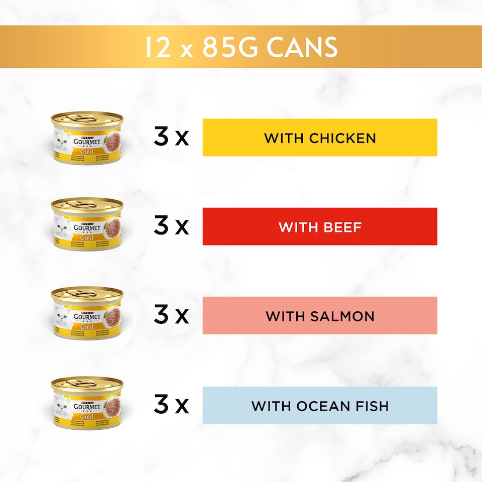 image 1 of GOURMET Gold Succulent Delights Wet Cat Food 8x85g