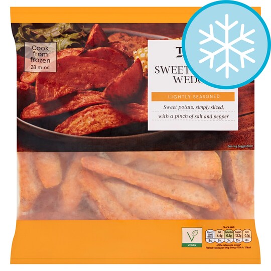 Tesco Sweet Potato Wedges 500G Tesco Groceries