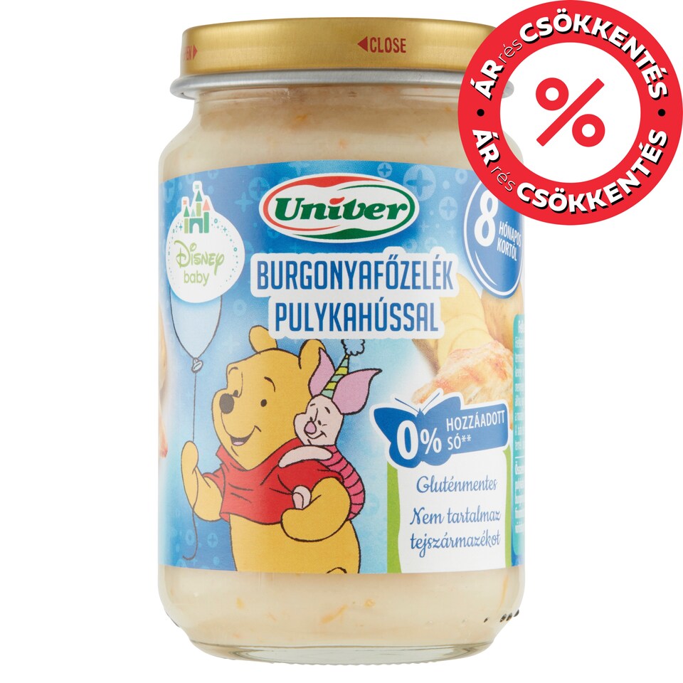 Univer burgonyafőzelék pulykahússal bébiétel 8 hónapos kortól 163 g