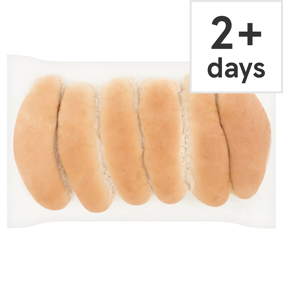 image 1 of Tesco White Finger Rolls 6 Pack