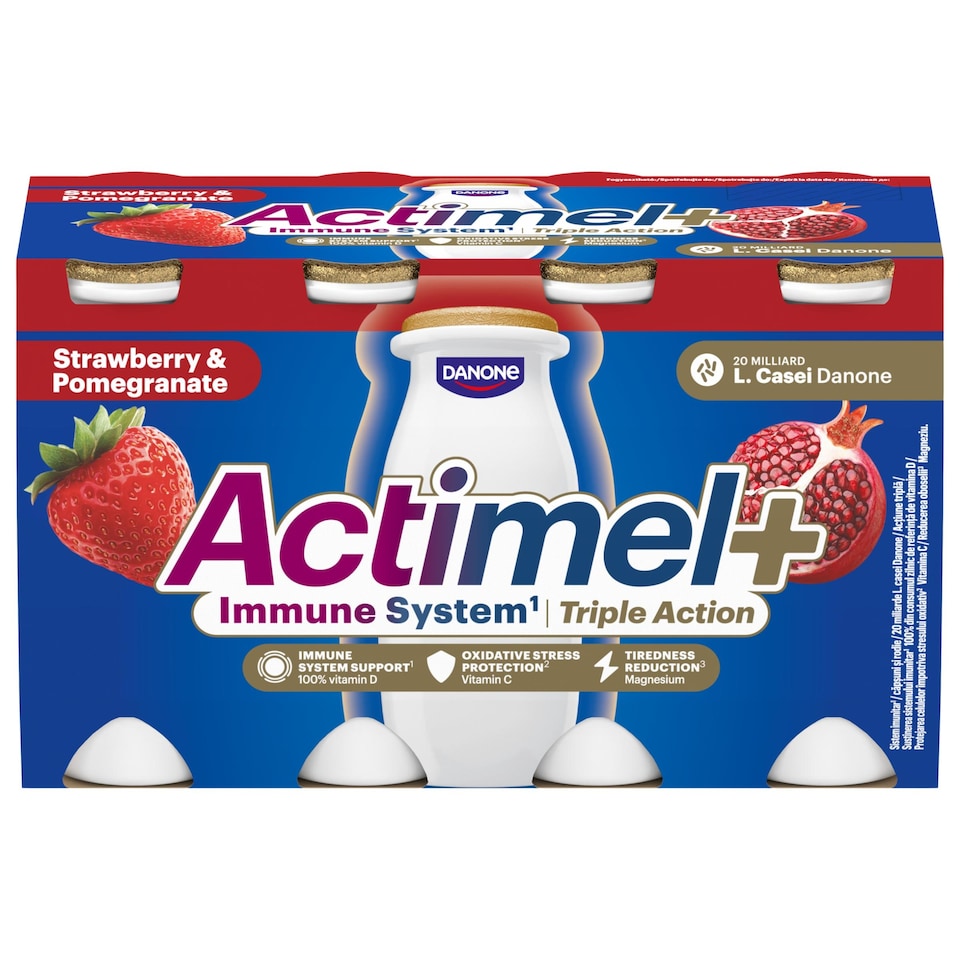 ACTIMEL Triple Action Strawberry - Pomegranate 8x100g