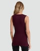 image 3 of F&F Soft Touch Thermal Scoop Neck Cami Top in Purple