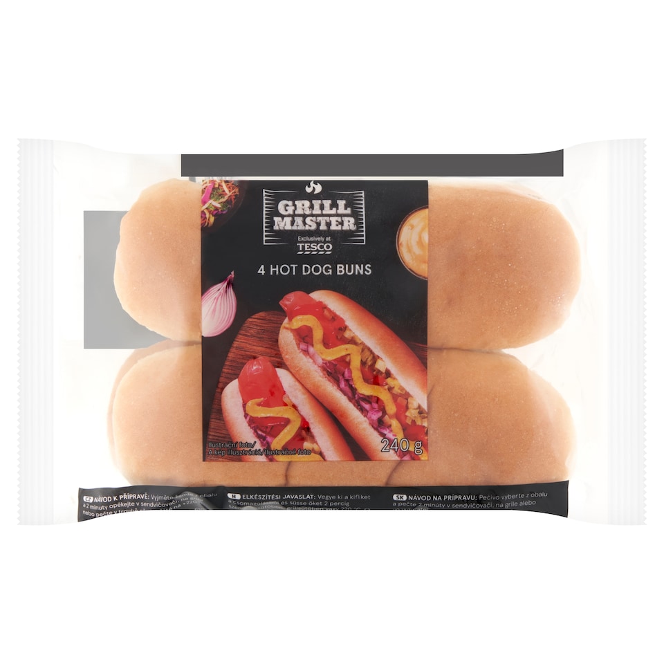 Grill Master hot-dog kifli 4 x 60 g (240 g)