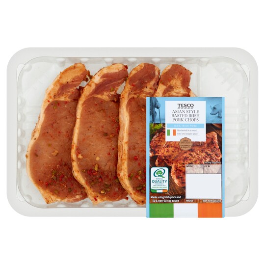 Tesco Asian Style Basted Pork Chops 500g Tesco Groceries