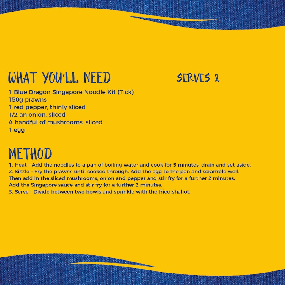 image 1 of Blue Dragon Singapore Noodle Cooking Kit 165G