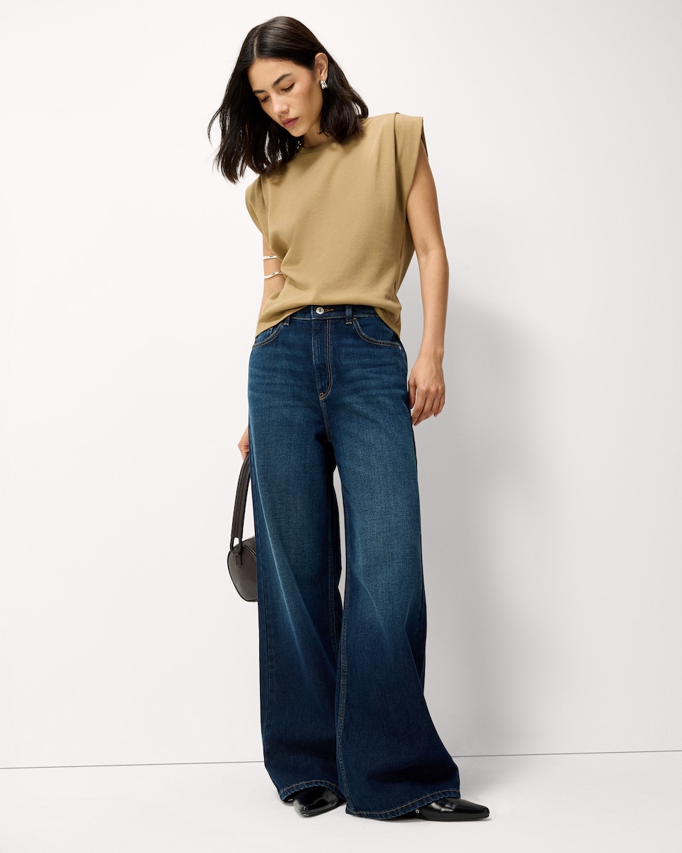 image 1 of F&F Pure Cotton Pintuck T-Shirt in Med Nude
