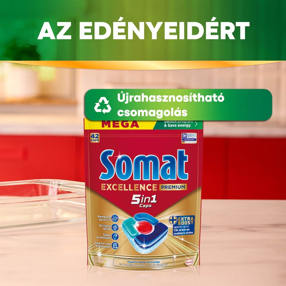 Somat 5in1 Excellence mosogatógép kapszula 42 db  1. kép