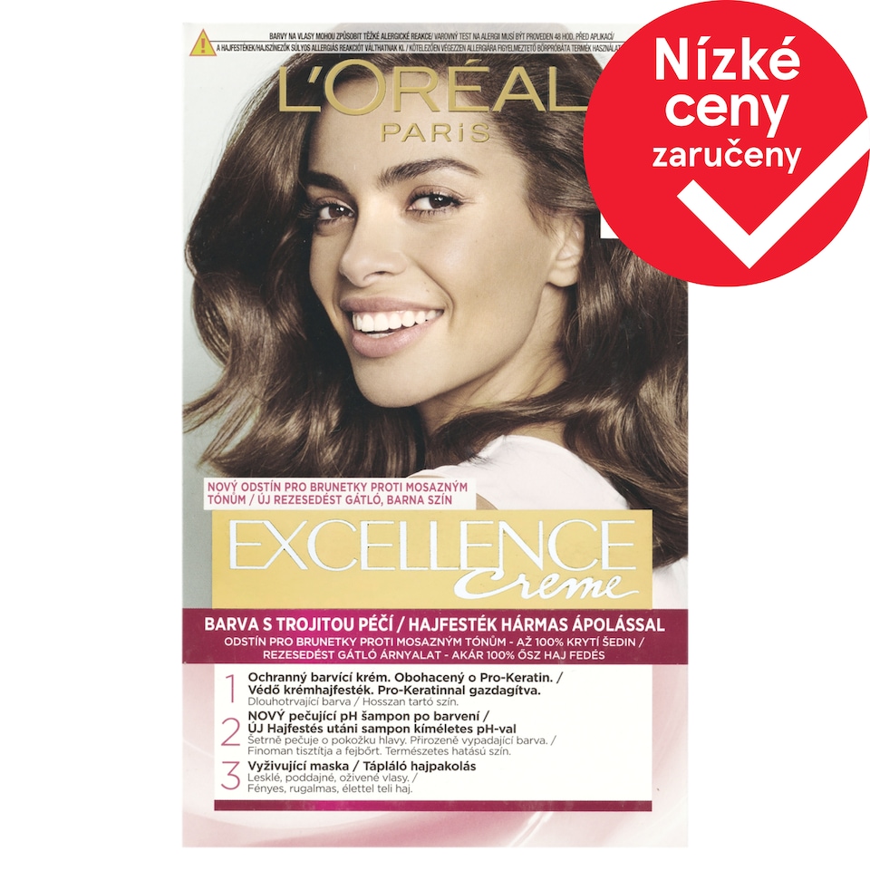 L'Oréal Paris Excellence 5 Light Brown, 72 ml + 48 ml + 12 ml + 60 ml