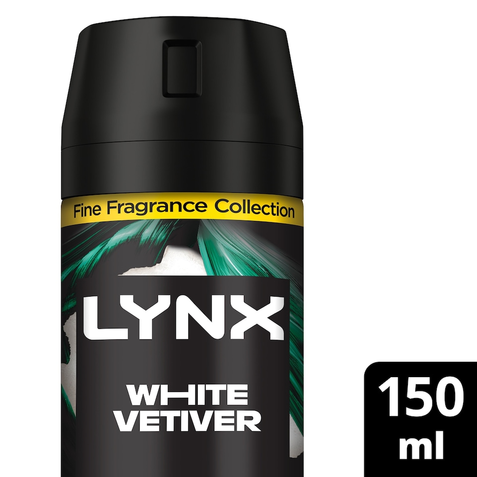 image 1 of Lynx White Vetiver 72h Fine Fragrance Premium Deodorant Bodyspray for Men 150ml