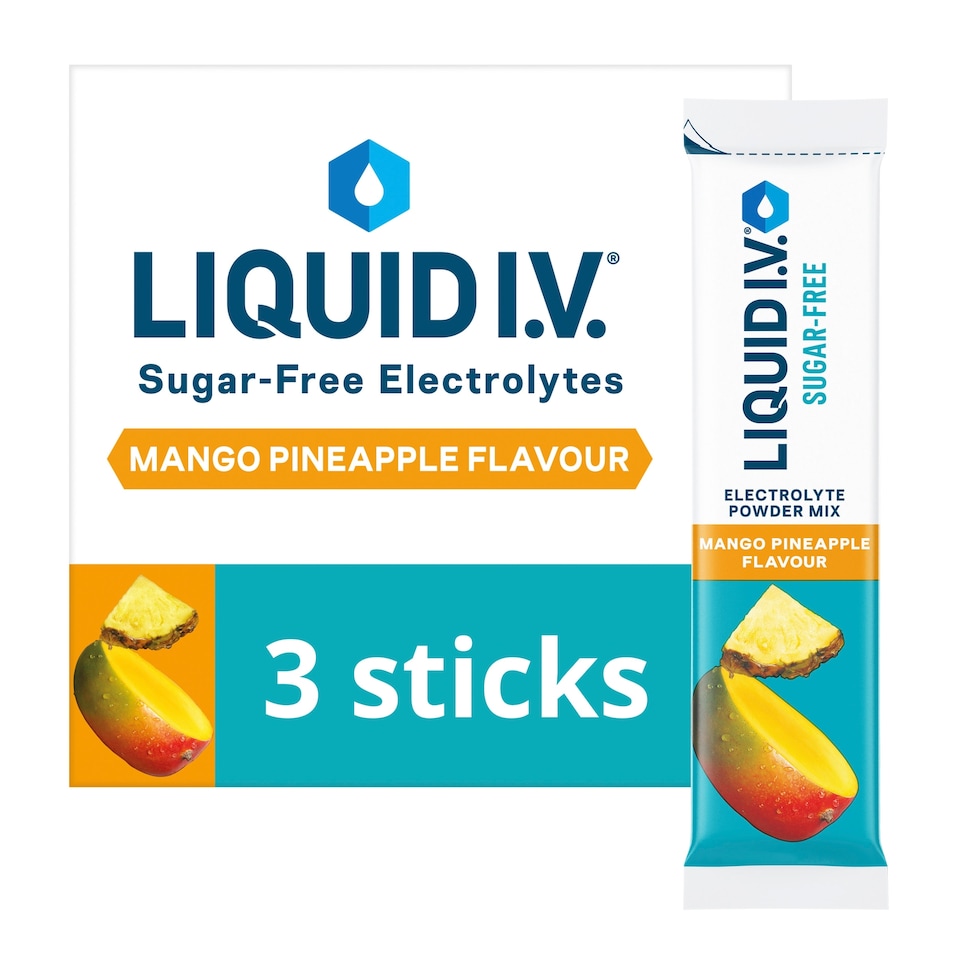 image 1 of Liquid I.V. Sugar-Free Mango Pineapple Electrolyte Powder Mix, 3 Sachets