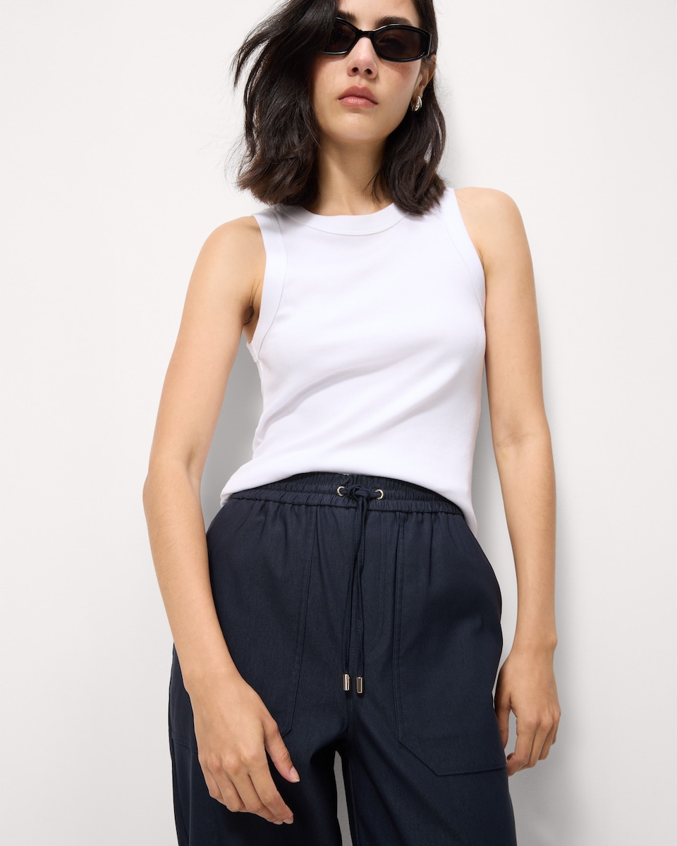 image 1 of F&F Drawstring Trousers in Navy