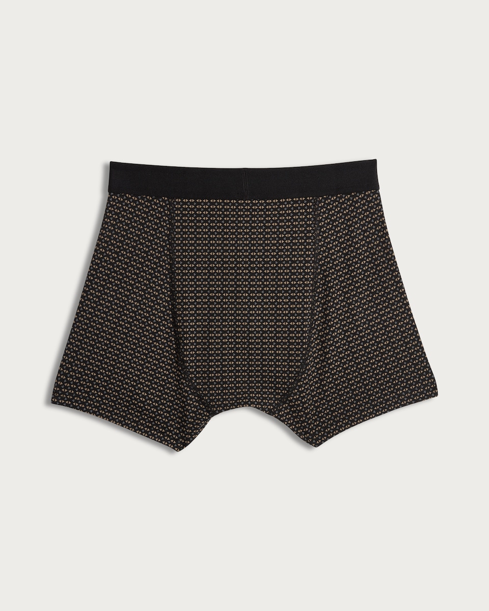 image 1 of F&F 3-Pack Cotton Rich Patterned Trunks in Black
