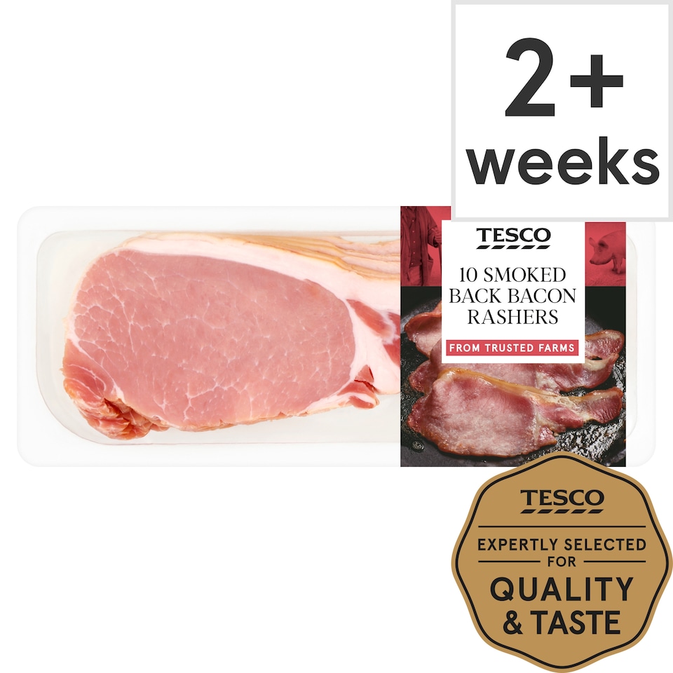 Tesco Smoked Back Bacon Rashers 300G