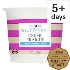 Tesco 50% Less Fat Creme Fraiche 300Ml