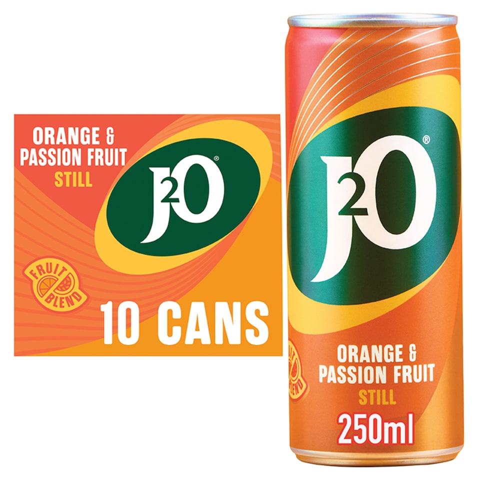 image 1 of J2O Orange & Passionfruit 10x250ml Cans