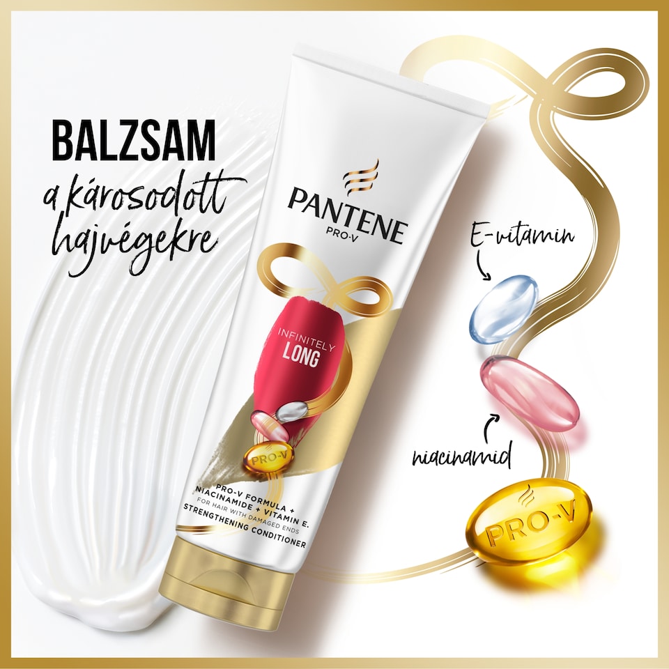 Pantene Pro-V Balzsam, Infinitely Long | Erősíti És Táplálja, Károsodott Hajat | 200 ml 1. kép