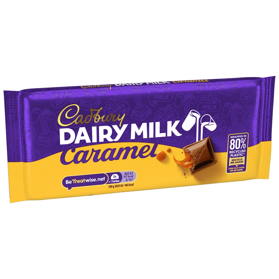 image 1 of Cadbury Dairy Milk Caramel Chocolate Bar 120g