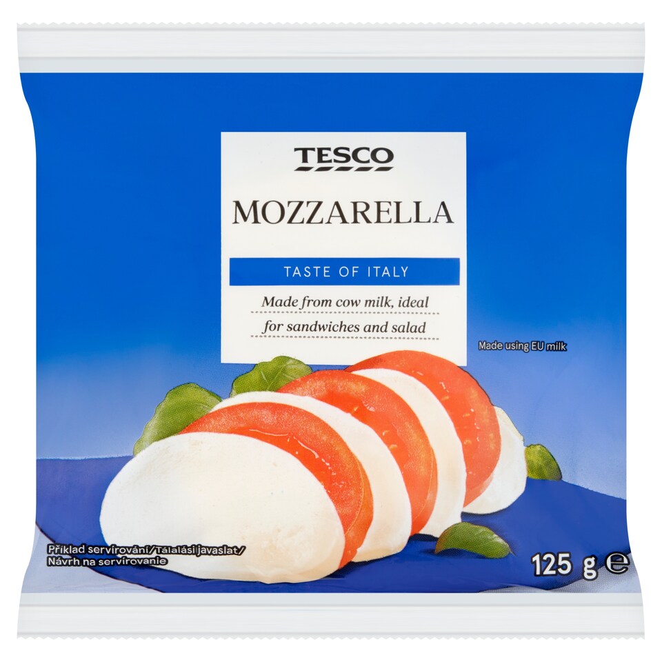 Tesco félzsíros, lágy mozzarella sajt sós lében 125 g
