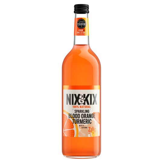 Nix & Kix Sparkling Blood Orange & Turmeric Drink Tesco Groceries