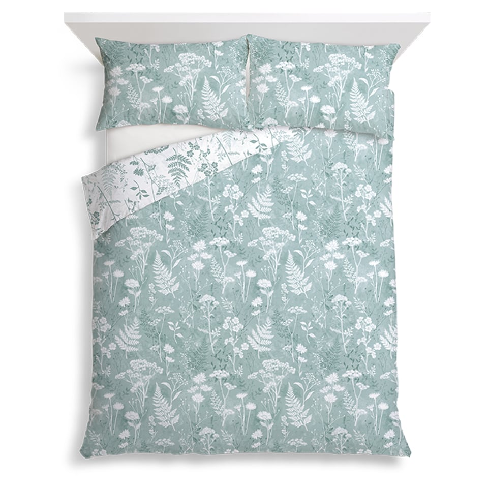 F&F Home Bedding Natures Way Silhouette Floral Duvet Set Double