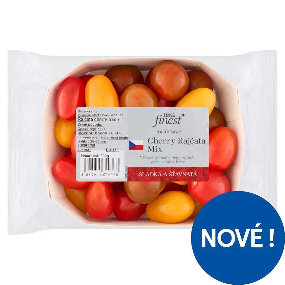 Tesco Finest Rajčeska Cherry rajčata mix 300g