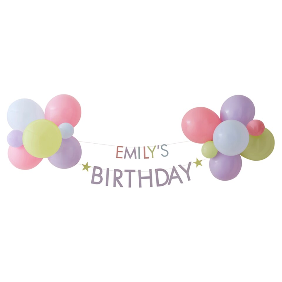 image 1 of Ginger Ray Ombre Personalisable Birthday Decoration Kit