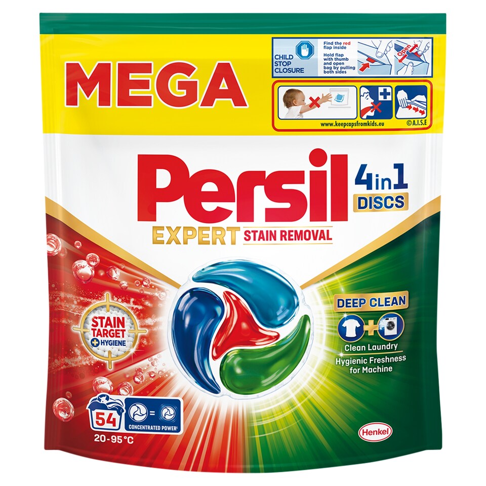 Persil Discs 4in1 Deep Clean Expert Stain Removal Laundry Detergent 54 Washes 918 g
