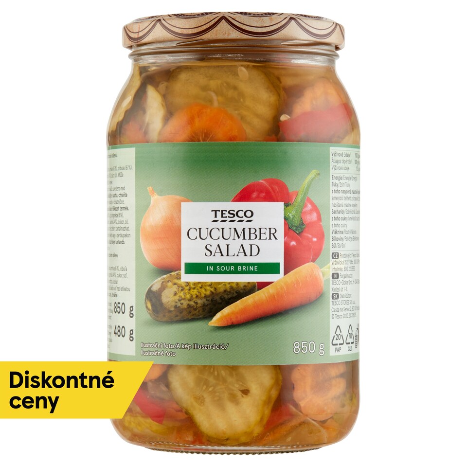 Tesco Cucumber Salad in Sour Brine 850 g
