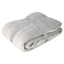 F&F Home Silver Velvet Quilted Bedspread