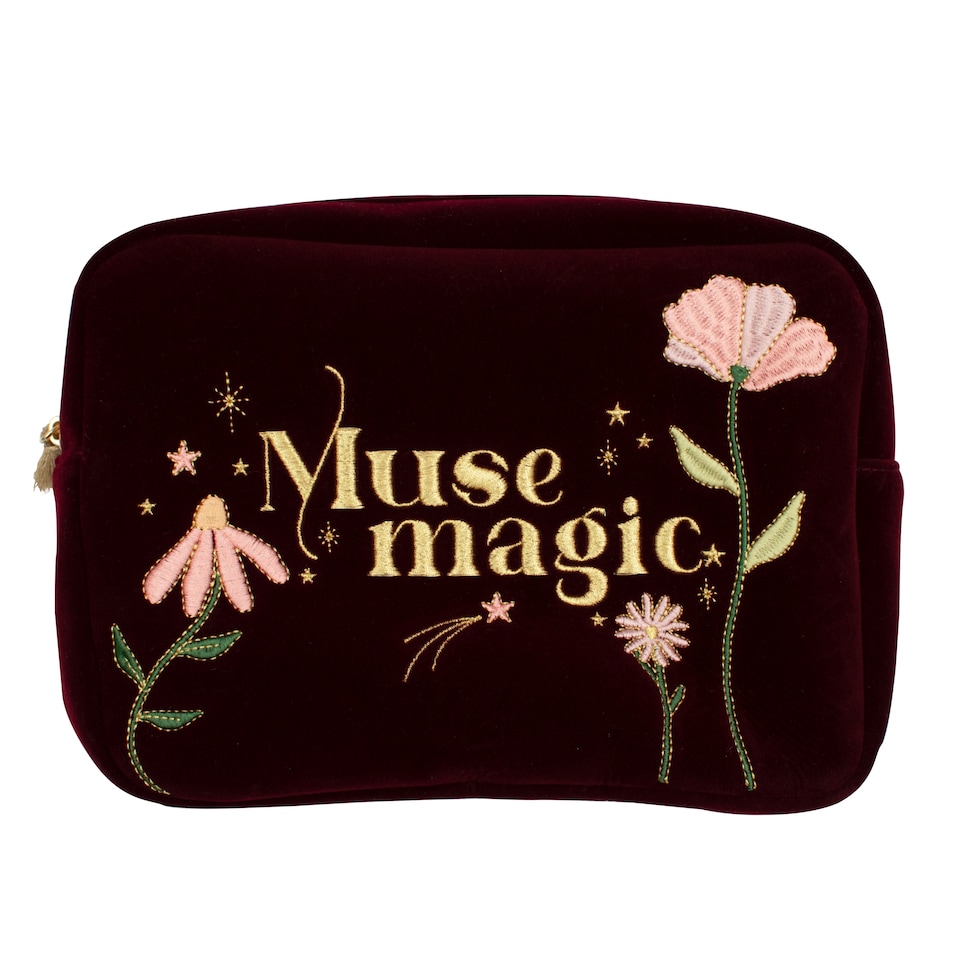 March Muses Large Velvet Wash Bag 