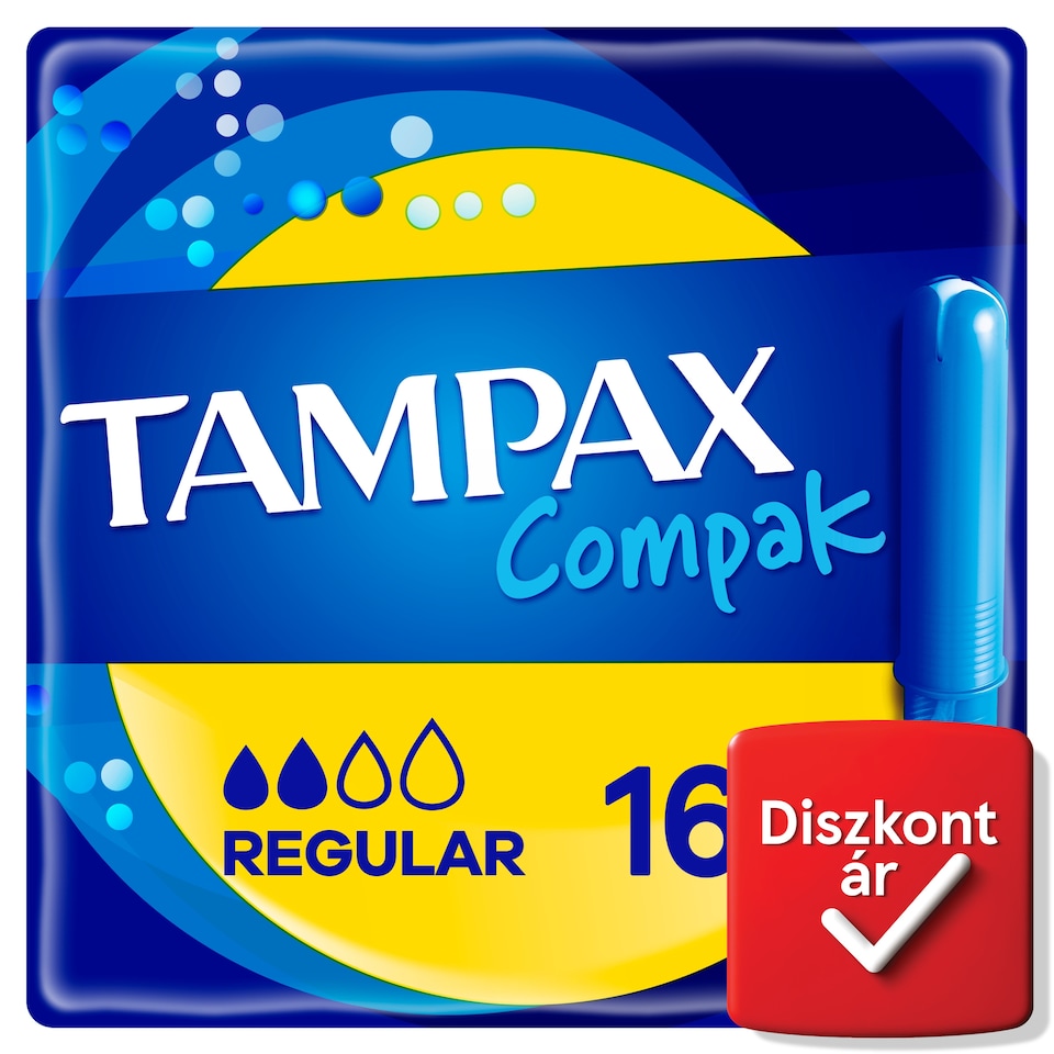 image 1 of Tampax Compak Regular Tampons With Applicator X16