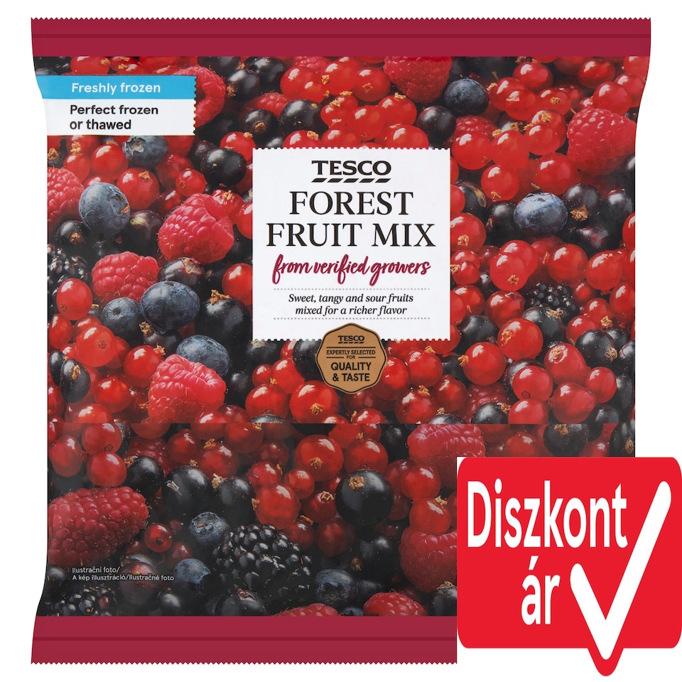 Tesco gyorsfagyasztott erdei gyümölcs keverék 450 g