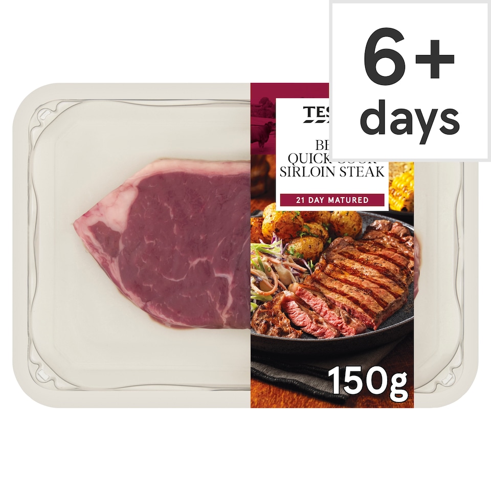 Tesco Quick Cook Sirloin Beef Steak 150g