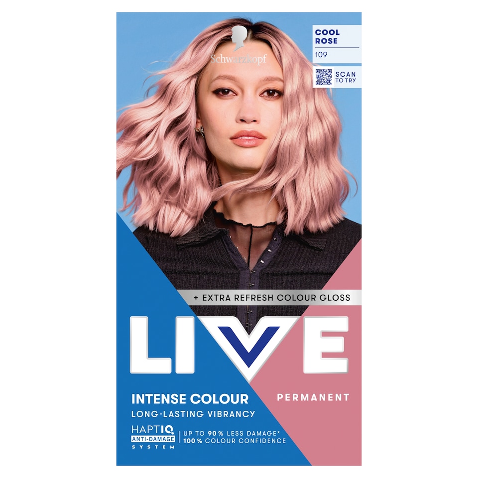 Schwarzkopf Live tartós hajfesték 109 Hűvös rózsa
