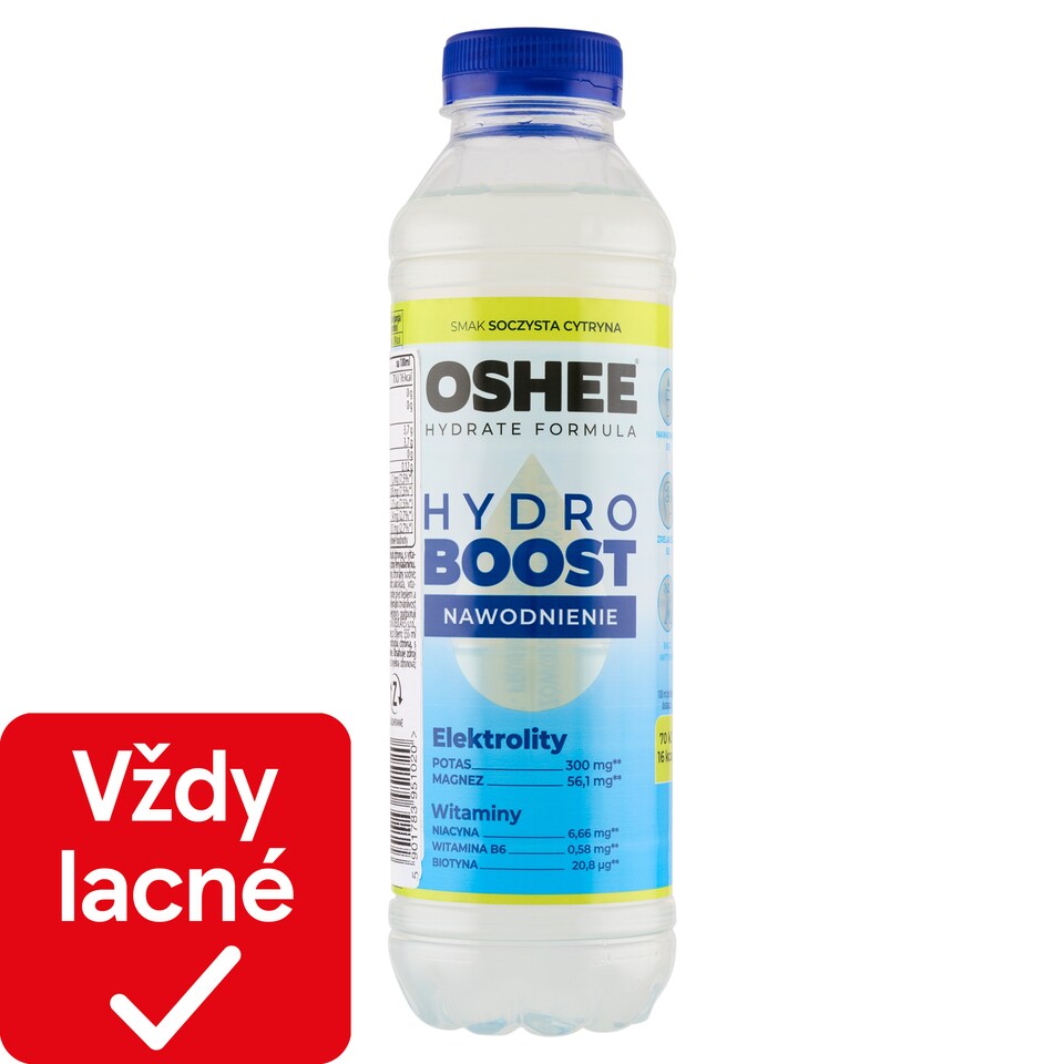obrázok 1 z Oshee Hydro Boost izotonický nealkoholický nápoj nesýtený s príchuťou citróna 555 ml