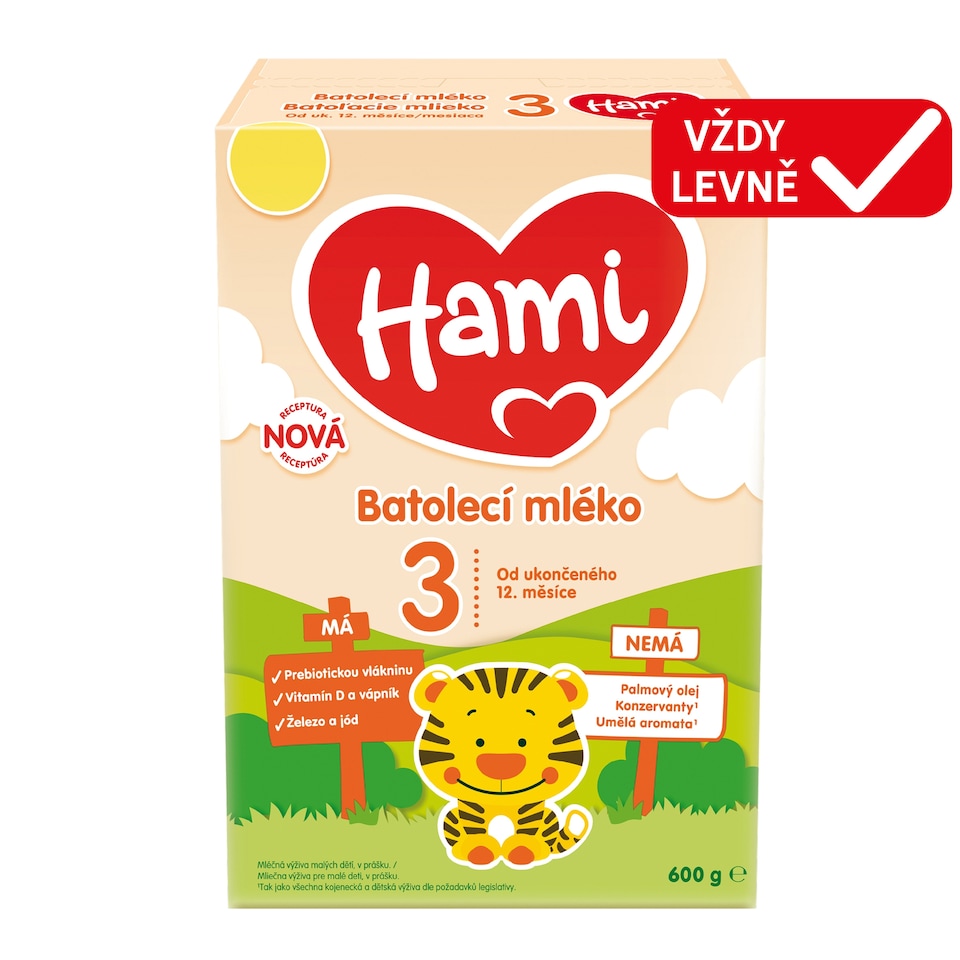Obrázek 1 pro produkt HAMI 3 batolecí mléko 600g