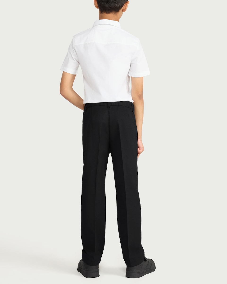image 1 of F&F School Boys 2-Pack Regular Fit Trousers in Black