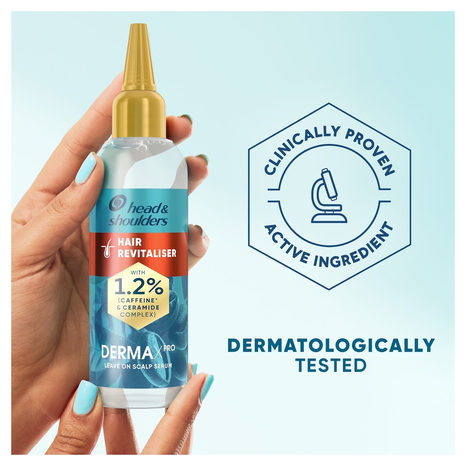 image 1 of Head & Shoulders Derma X Hair Revitaliser Leave on Scalp Serum 145ml