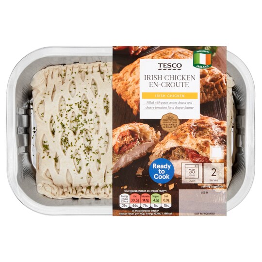 Tesco Chicken Fillet En Croute World Taste Sundried Tomato & Pesto 410G
