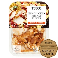 Tesco Bbq Cooked Chicken Breast Chunks 180G