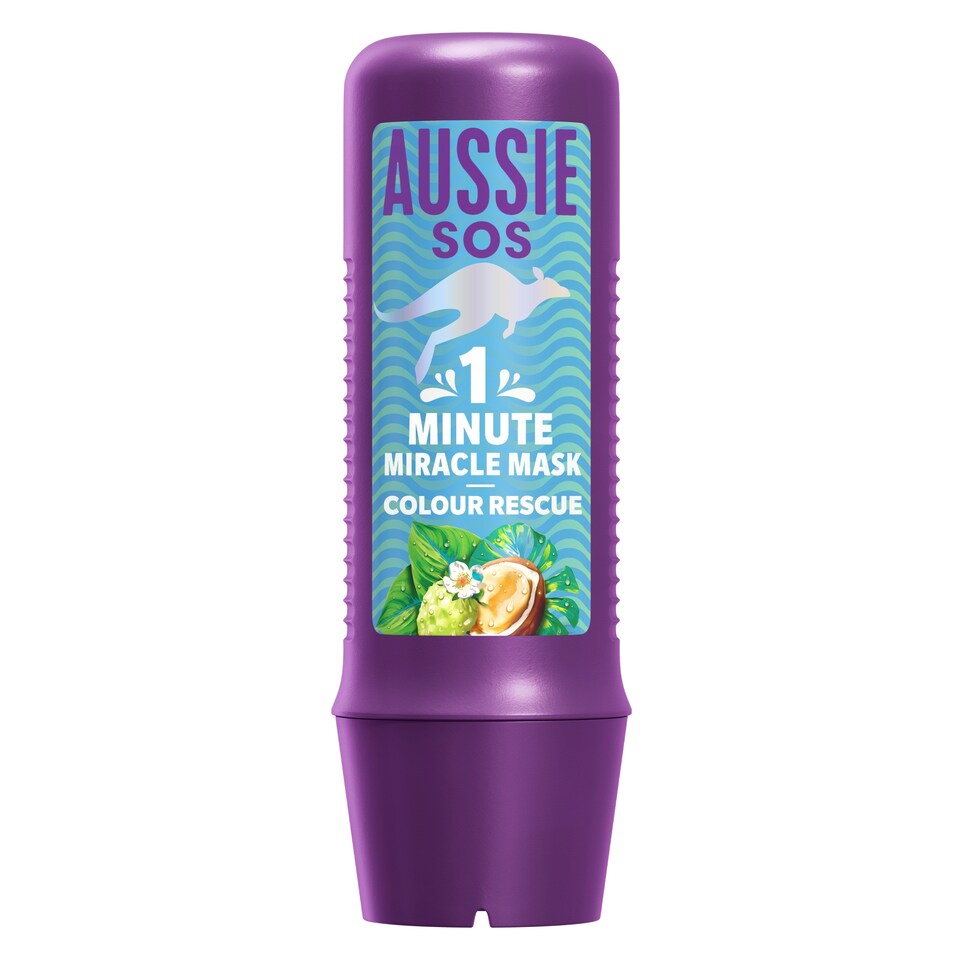 image 1 of Aussie SOS 1 Minute Miracle Mask All in One Colour Rescue  250ml