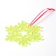 image 3 of Paperchase Neon Christmas Hanging Snowflake Decoration - Yellow