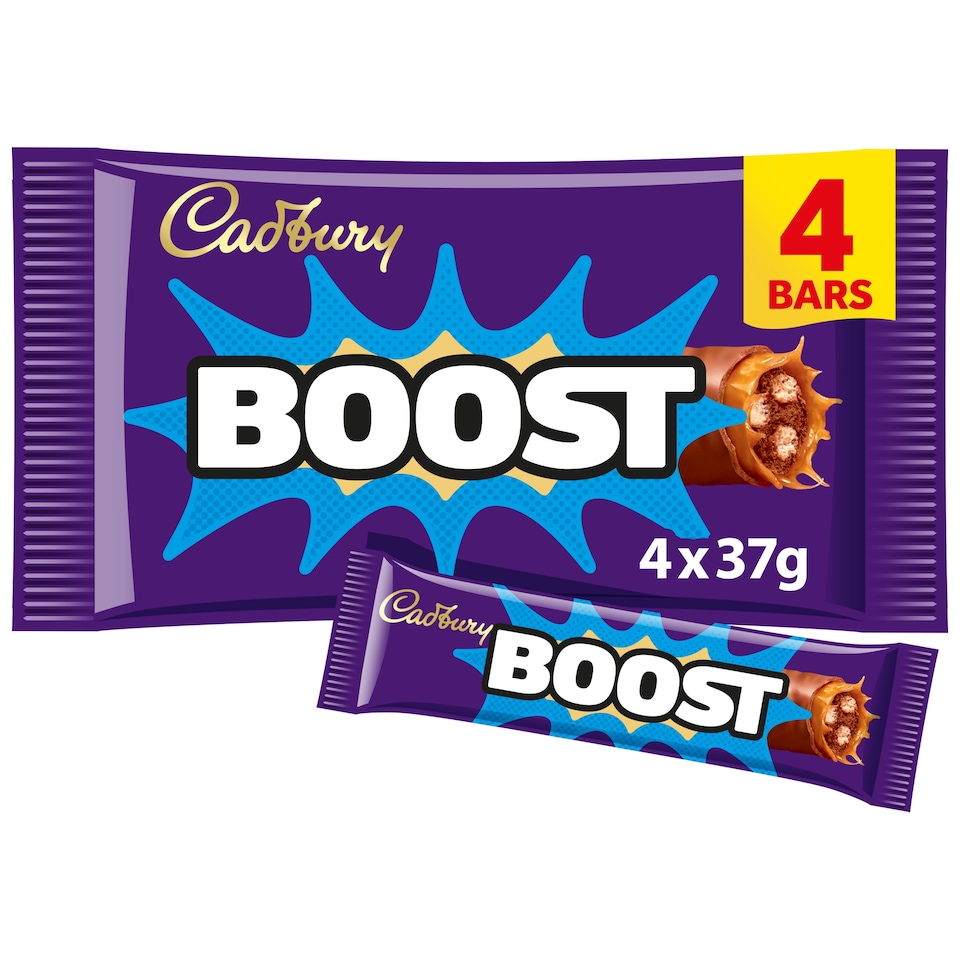 Cadbury Boost Chocolate Bar 4 Pack Multipack 148g