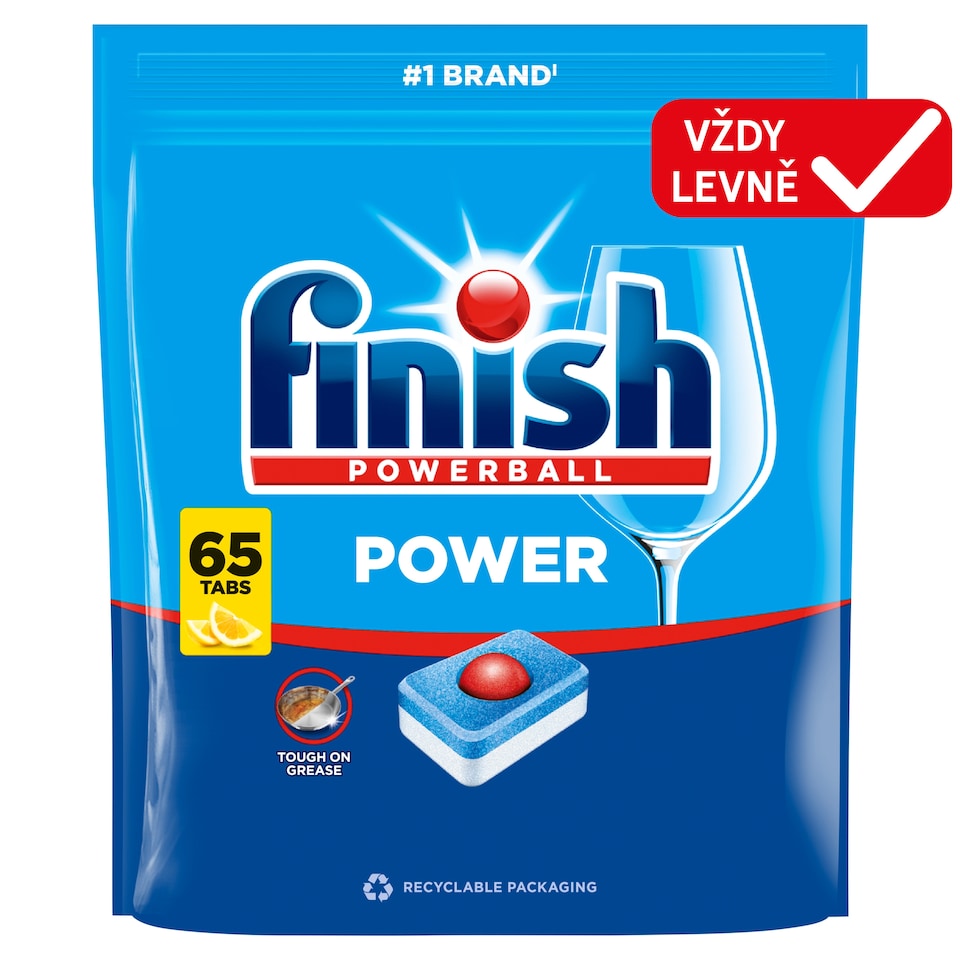 Finish Powerball Power Lemon Dishwasher Tablets 65 pcs 1040g