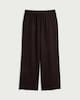image 4 of F&F Linen Rich Wide Leg Trousers in Chocolate