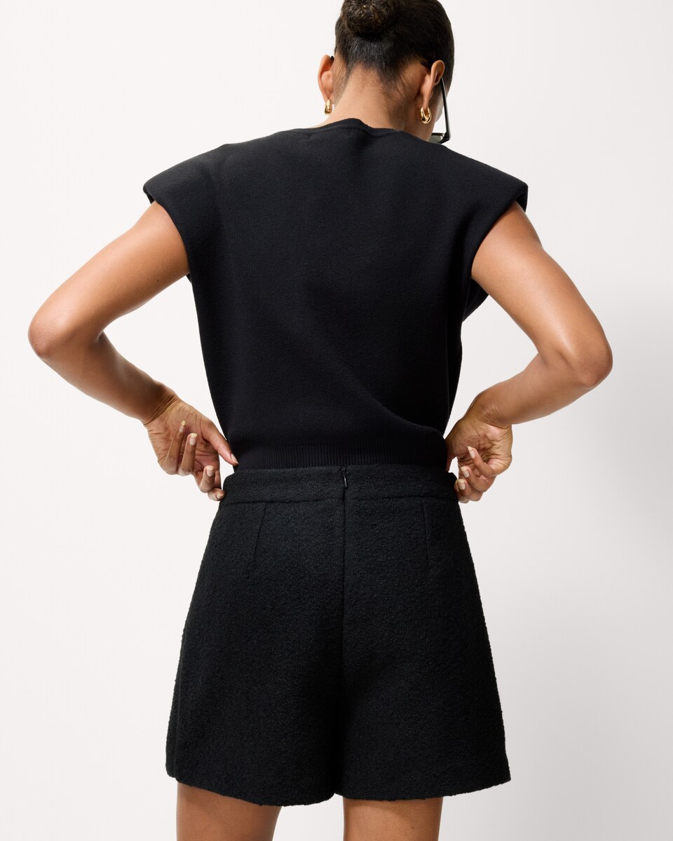 image 1 of F&F Boucle Wrap Co-ord Skort in Black