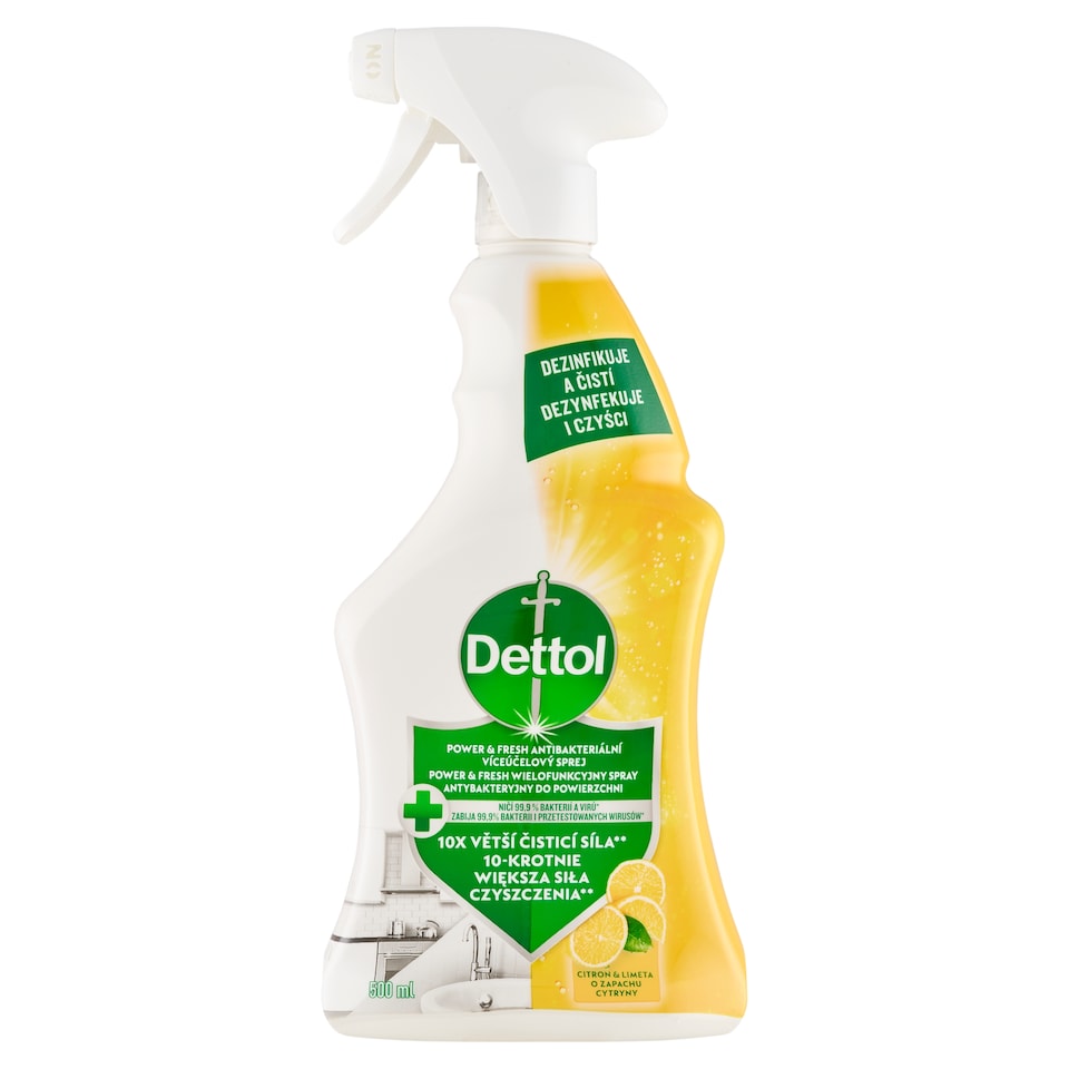 image 1 of Dettol Power & Fresh Antibacterial Multipurpose Spray Lemon & Lime 500 ml