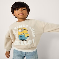 Minions Cotton Rich Sweatshirt in Stone